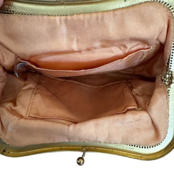 VTG Whiting & Davis Mesh Gold Purse Kiss Lock Mini Evening USA - Picture 6 of 12